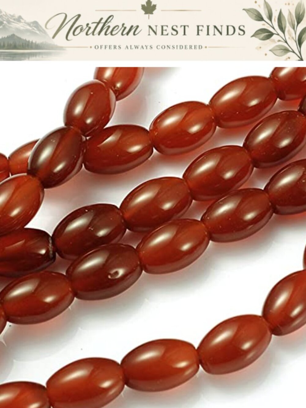 Natural Carnelian Gemstone Beads Oval Smooth 12x8mm for Jewelry Making